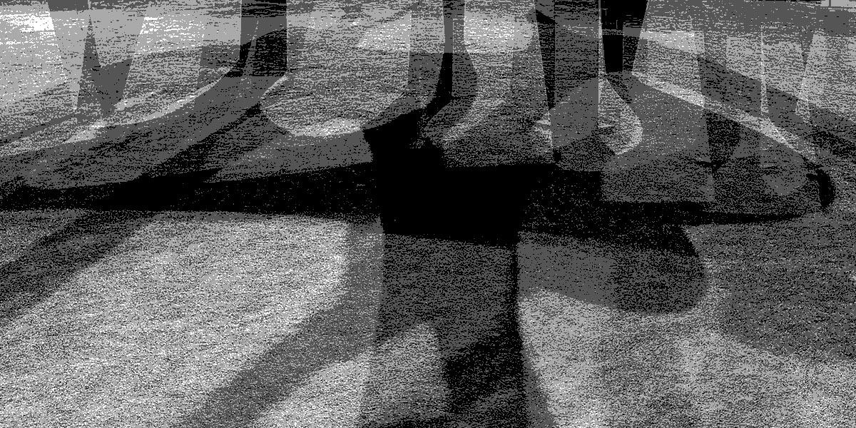 Abstract shadow arrangement of Calder’s steel sculpture, seen by Hans Kahlmopz for SCULP TOUR